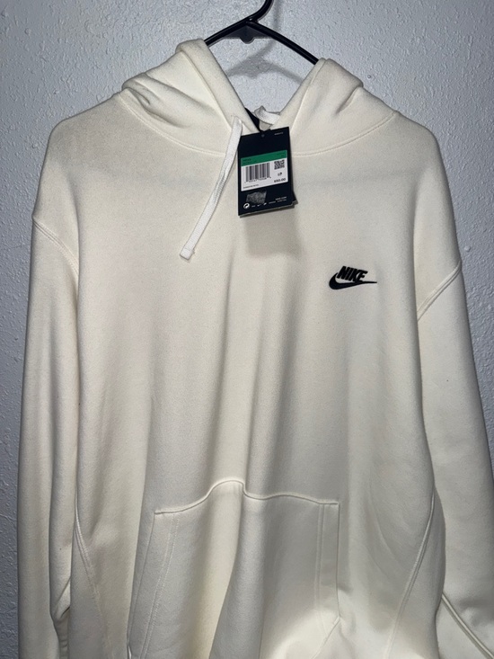 Nike Other - Nike Men’s Cream Crewneck Hoodie with Black Logo